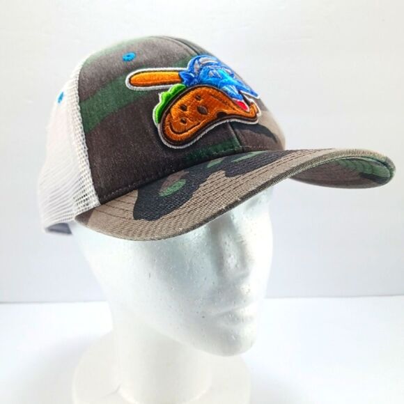 Zephyr Fresno Grizzlies Mascot Parker Camo/Mesh Hat/Cap Taco Truck Throwdown.. - Picture 6 of 10